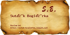 Suták Boglárka névjegykártya